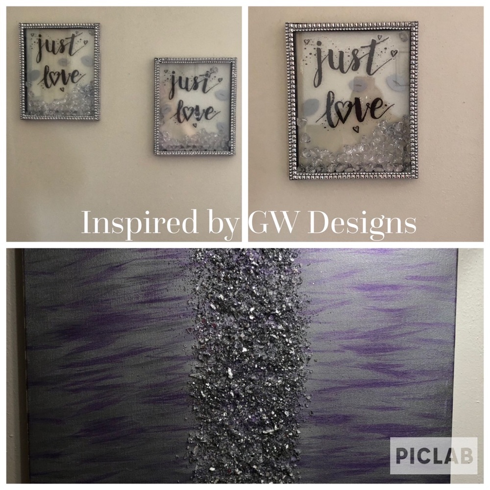 Self-made painting & Just Love frames